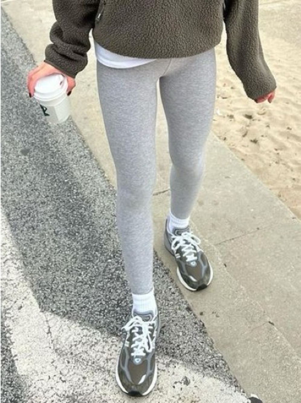 Brandy Melville Light Gray Leggings